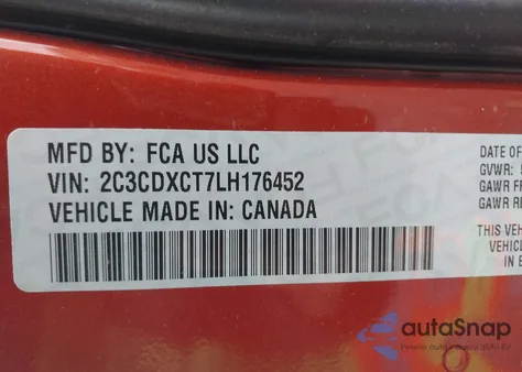 2020 Dodge Charger R/T Rwd from USA, damaged, VIN 2C3CDXCT7LH176452